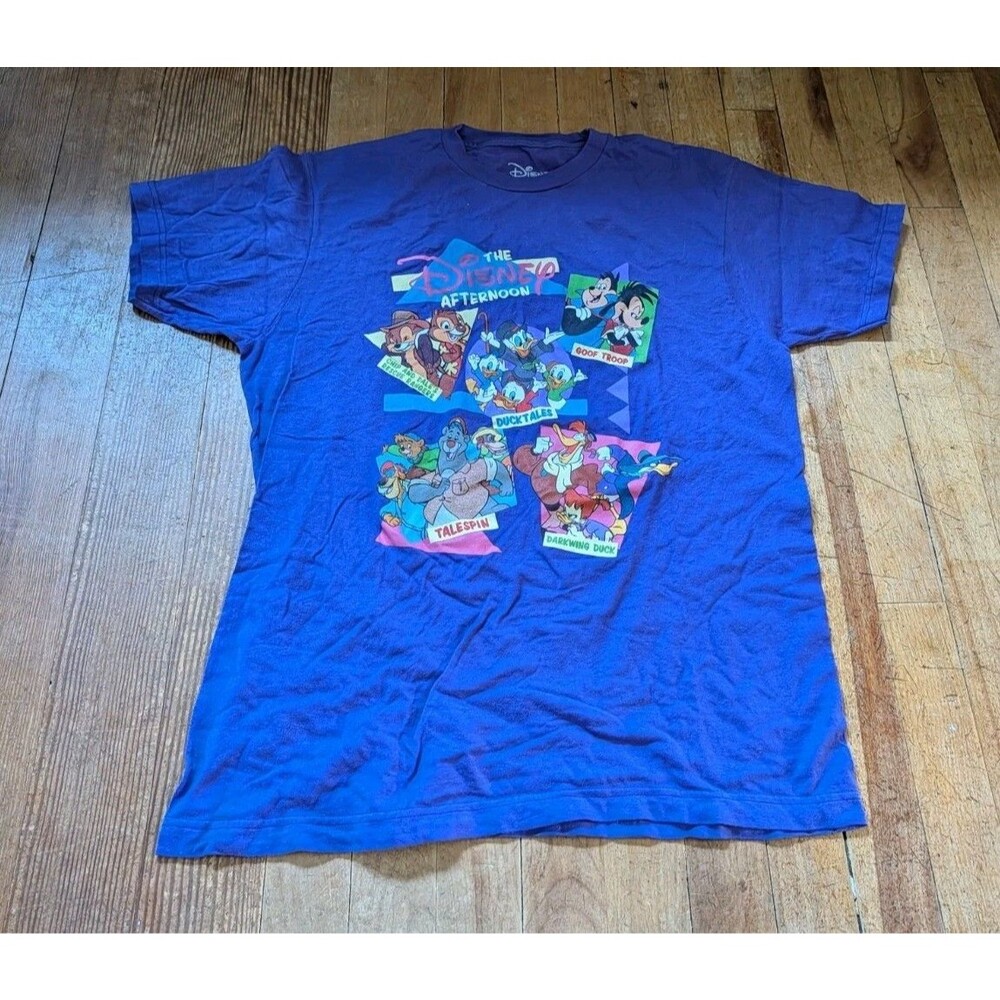 Disney Afternoon 90s Purple Shirt M Rescue Rangers Goof Troop Ducktales Darkwing
